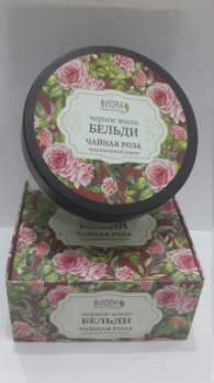 Черное мыло Бельди Чайная роза 150 г Флора